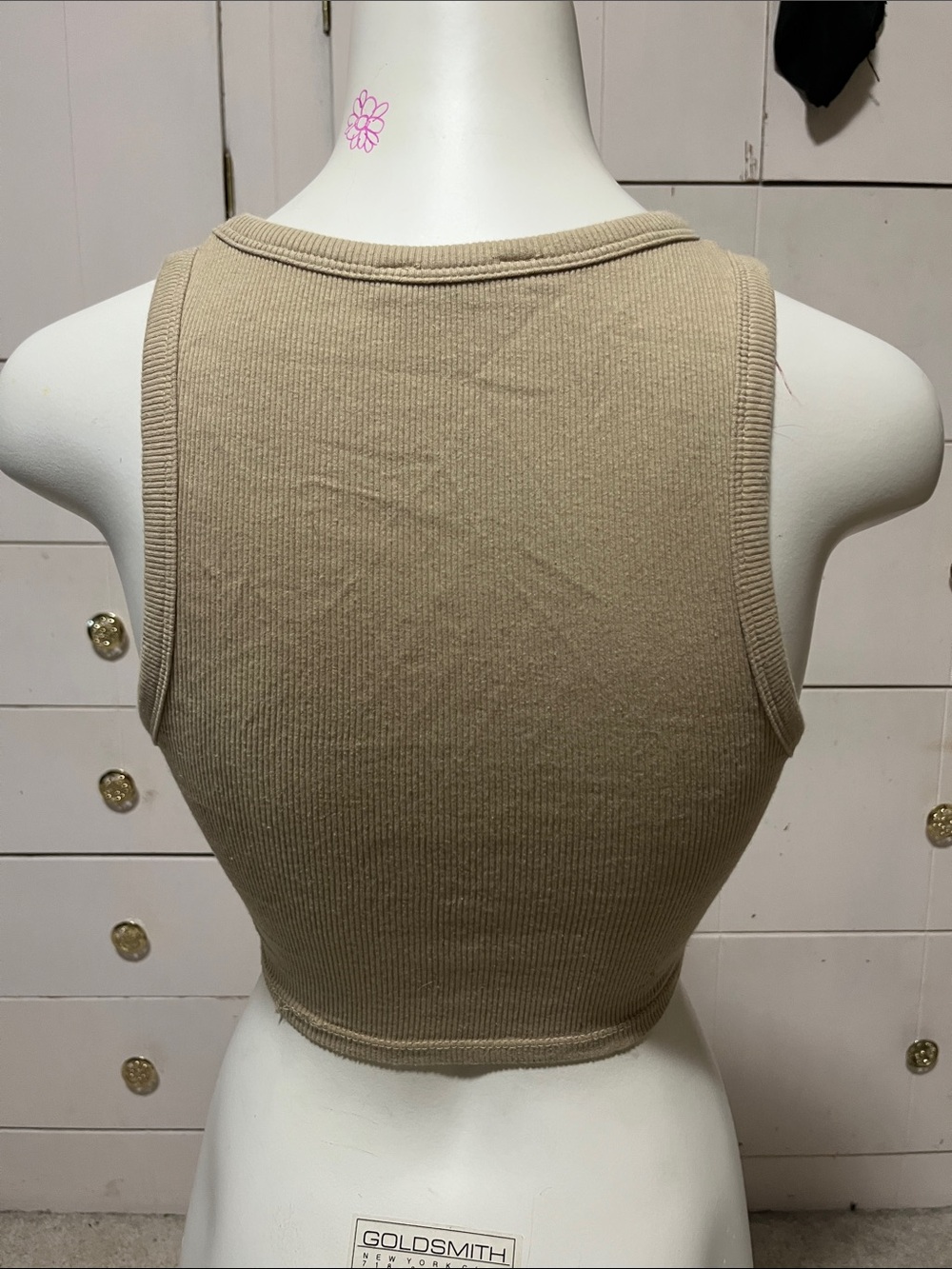 Zara Tan Ribbed Tank Top - Picture 5 of 7
